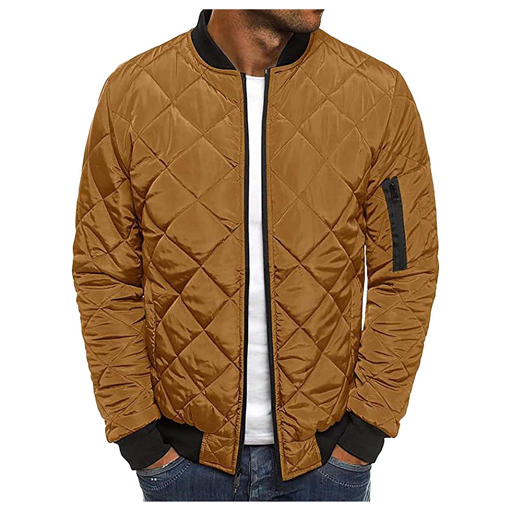 Men's Autumn Winter Zipper Warm Down Jacket Packable Light Coat