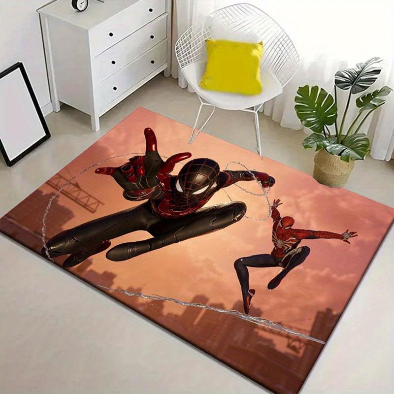 1pc Spider-Man Pattern Area Rug Soft Flannel Floor Mat for Living Room, Bedroom, Sofa Coffee Table Floor Mat