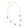 Titanium Steel Forest Clover Necklace Women's Colorless Flower Collar Chain