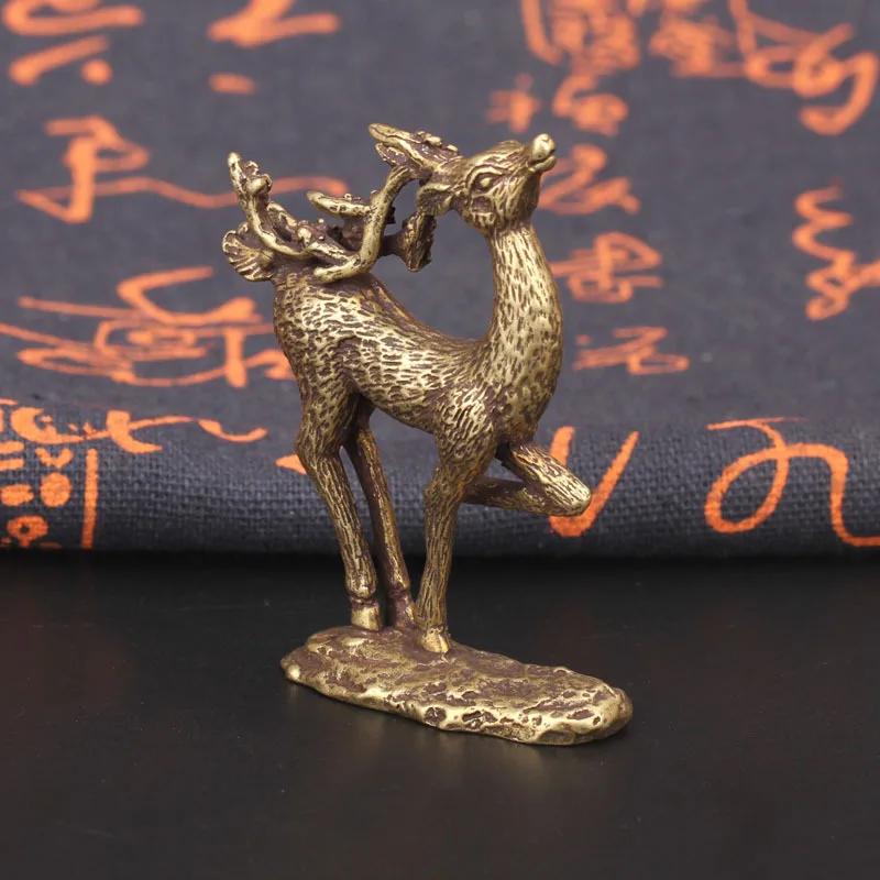 Личность ретро чистая медь мини-статуя улитки украшения стол антикварный латунный чай коллекция домашних животных украшения для гостиной