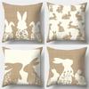 Easter Pillowcases Linen Creative Rabbit Pillowcases Home Sofa Pillowcases