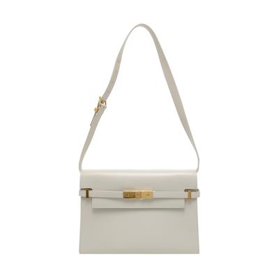 [Б/у] Кожаная сумка через плечо YSL SL Manhattan с регулируемым плечевым ремнем - в отличном состоянии #1GJOGHM