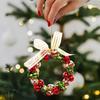 Christmas Bell Wreath Multi-scene Christmas Decoration Christmas Beaded Bell Wreath with Jingle Bells Bow Ornament for Home Tree