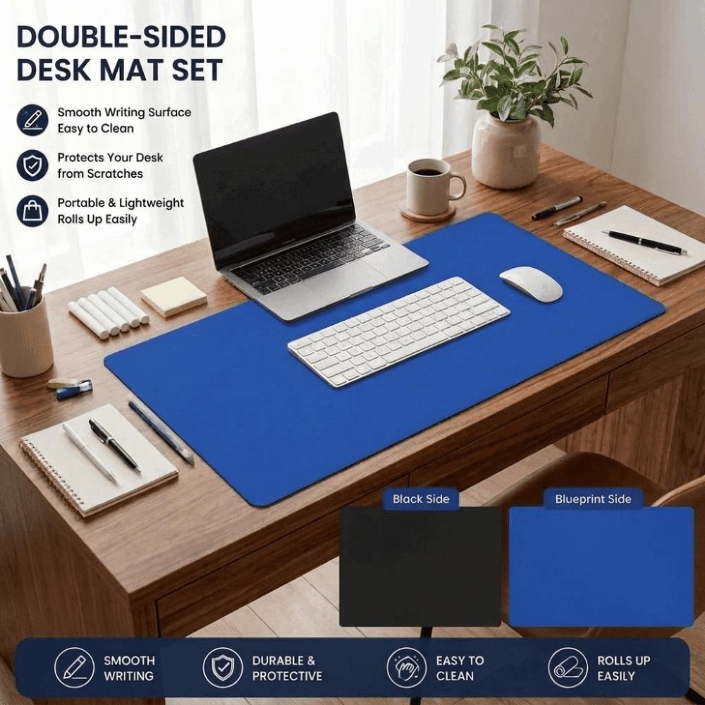 Double Sided Writing Desk Pad Reusable Drawing Table Mat Double-Sided Desk Mat Gaming