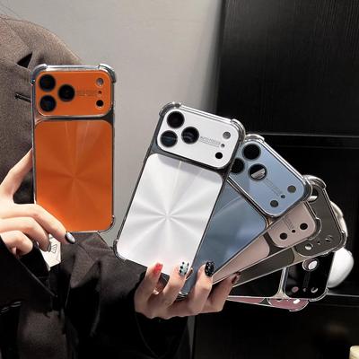 Электроplated Чехол для телефона с CD-узором для Apple 17 Pro Max с пленкой для камеры и защитой четырех углов от падений