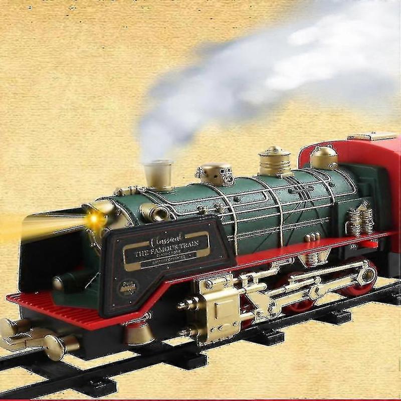 Бестселлер Набор игрушечных поездов, Перезаряжаемый электрический поезд с пультом, паром, светом и звуком