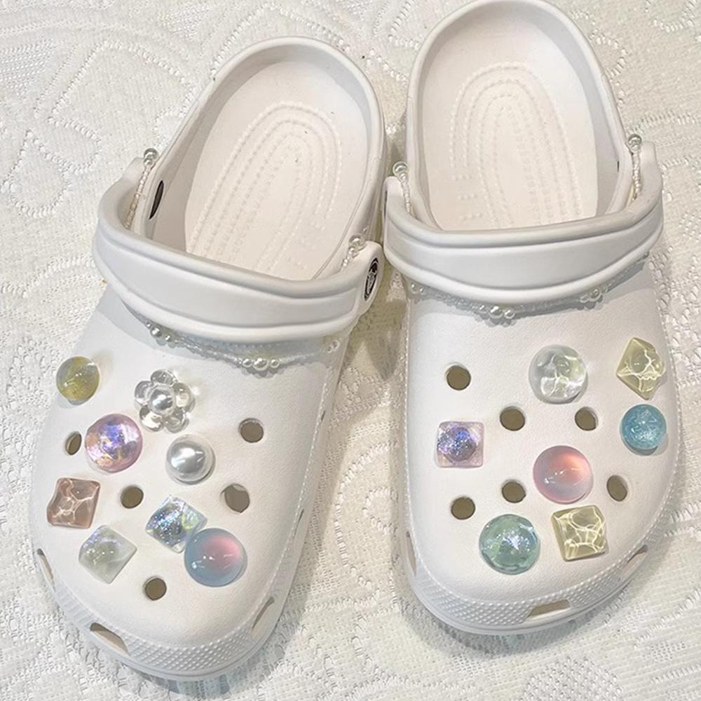 Shoe Charms Decoration Accessories Artificial Crystal Shoe Buckle Decoration Set Kids Party Xmas Gifts