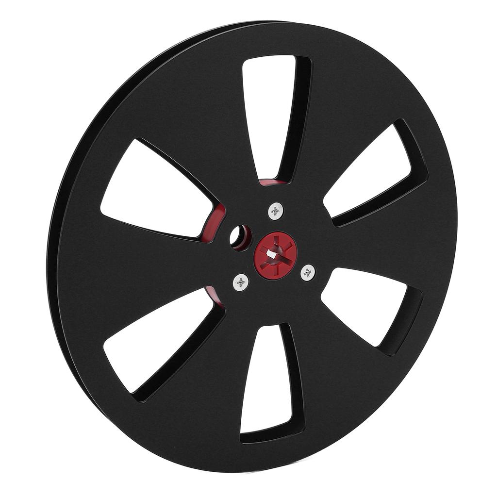 1 4 7 Inch Empty Tape Reel Aluminum Alloy Recording Takeup Reel with 6 Hole for Reel To Reel Tape for TEAC Black
