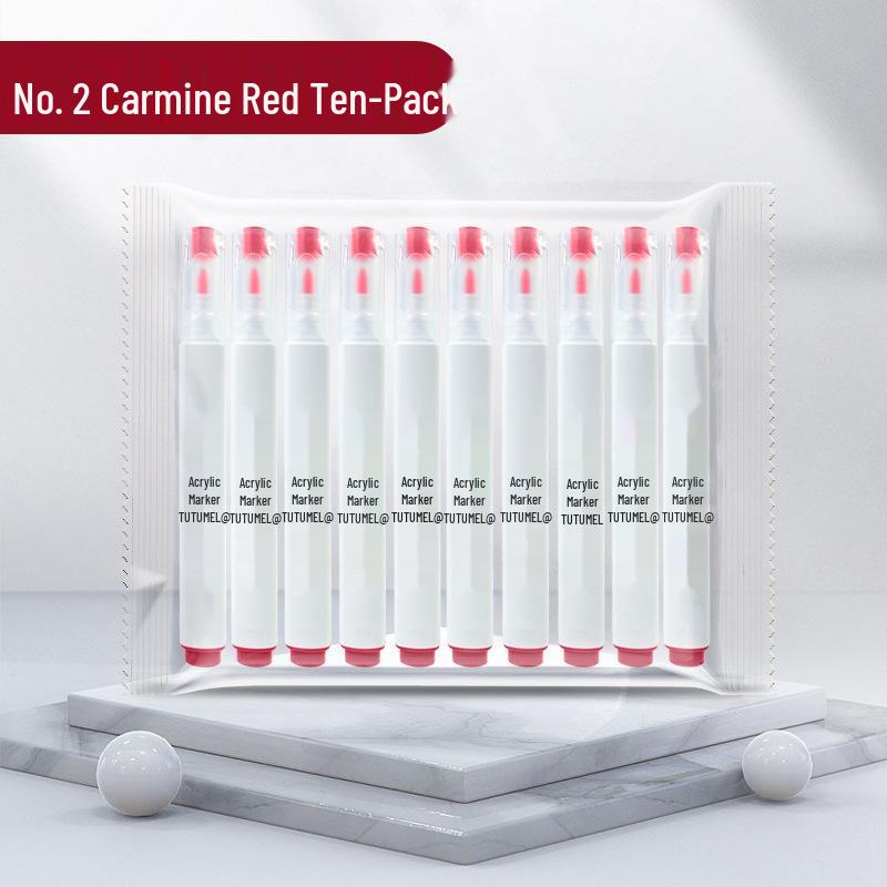 Набор водостойких художественных маркеров одного цвета, 36 штук - Черный, Белый, Красный непрозрачный - Идеально для детского рисования