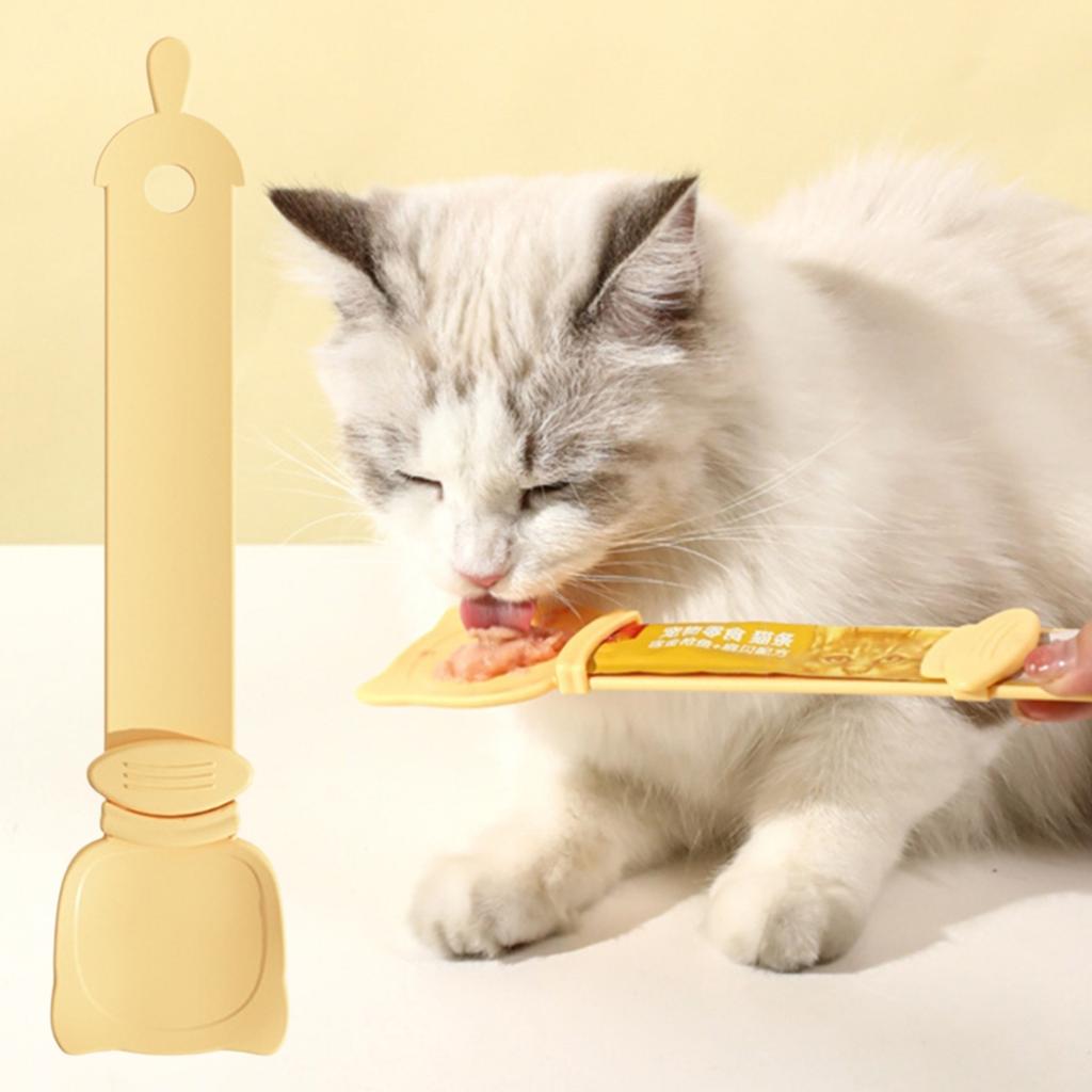 Влажные лакомства для кошек Раздача кормления ложкой Влажные лакомства для облизывания Ежедневные артефакты Лакомство для кошек Выдавливание ложки Принадлежности для кормления