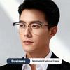 Brand Half-frame Glasses Frame Fashion Alloy Square Eyeglasses Classic Eyebrow Line Design Male Ultralight Business Spectacles
