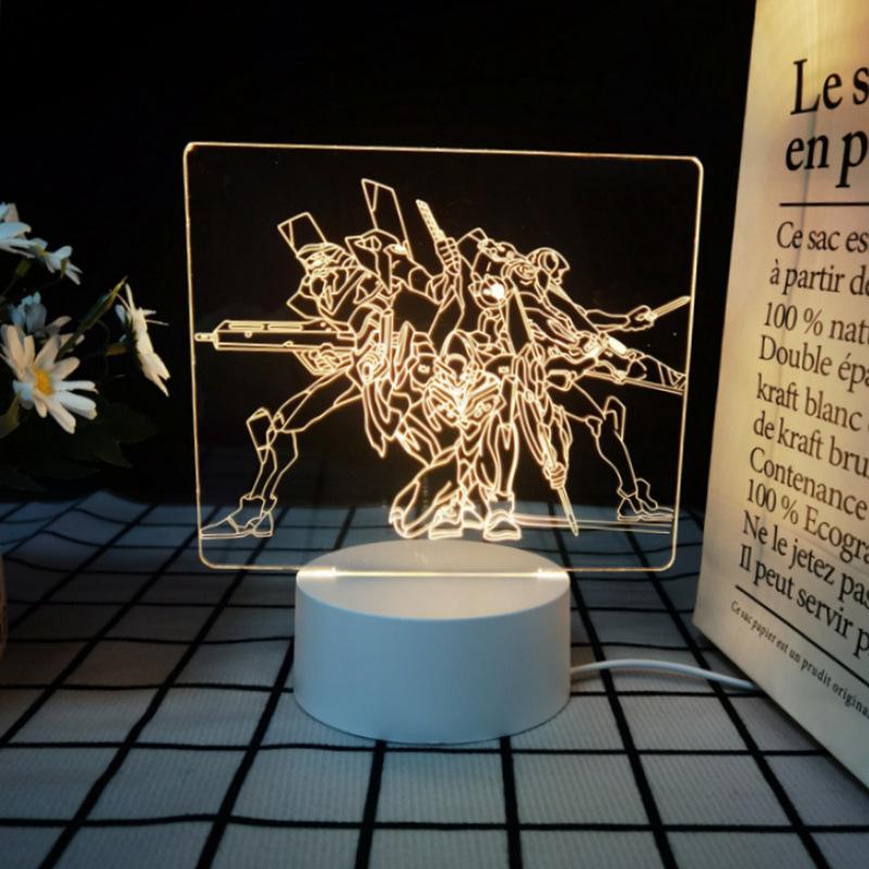 Светодиодный ночник Neon Genesis Evangelion: Цветная сенсорная 3D акриловая фигурка с дистанционным управлением