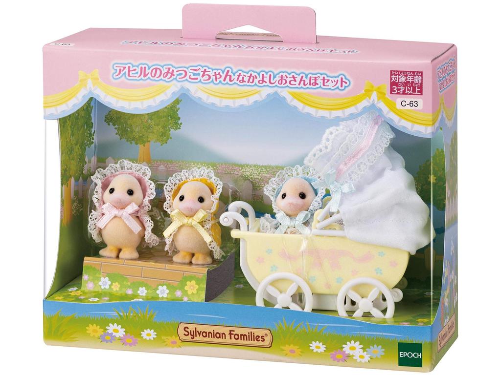Sylvanian Families Сезонный Mitsugo Stroll Сертификация ST Mark Для Возраста 3 и Старше Игрушечный Кукольный Домик Sylvanian Families EPOCH [Набор Уток] C-63