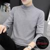 Элегантный и элегантный мужской свитер с защитой от катышков, высококачественный трикотажный свитер с высоким воротом, облегающий свитер с длинным рукавом, однотонная трендовая мужская одежда