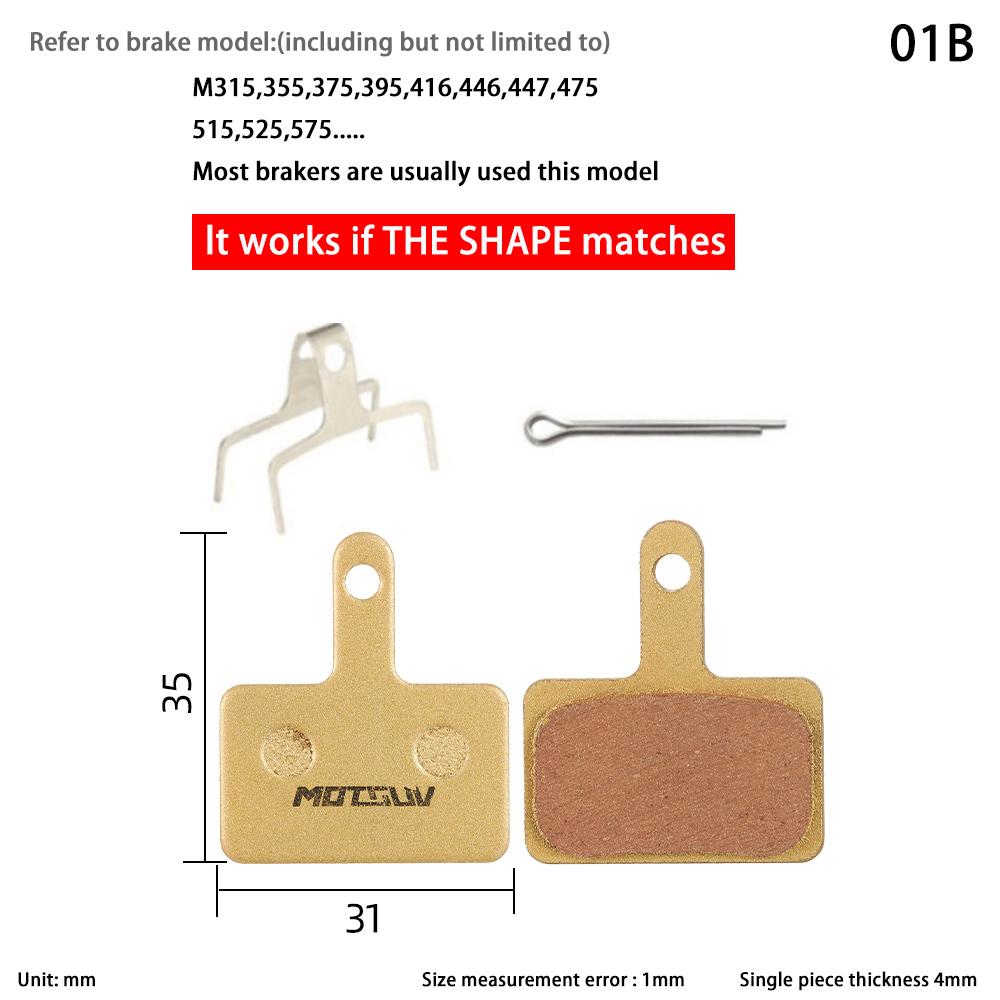 10 Pairs (20 Pieces) Copper Base Bike Brake Pads for Shimano SRAM Avid Hayes Magura Bicycle Accessories