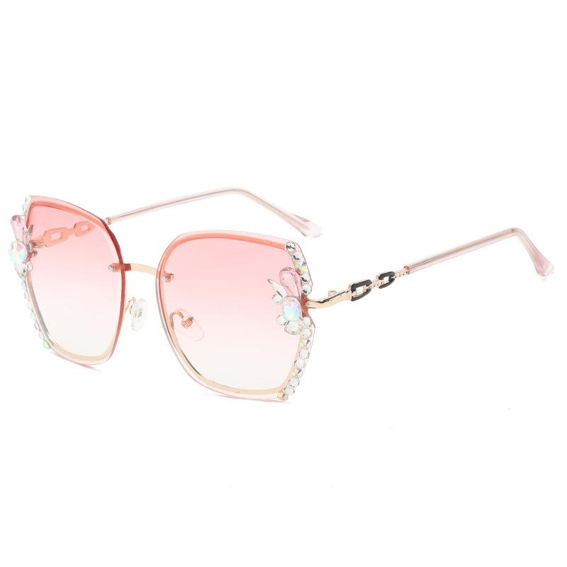 Солнцезащитные очки со стразами для женщин с бриллиантовой огранкой, солнцезащитные очки с защитой от ультрафиолета, роскошные морские очки