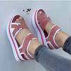 2025 New Foreign Trade European and American Large-size Platform Sandals Women's Supply Flat-bottomed Velcro Women's Beach Sandals