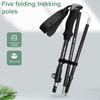 Collapsible Trekking Pole with Non-slip Handle High Durability Length Adjustable Lightweight Hiking Pole for Women Men