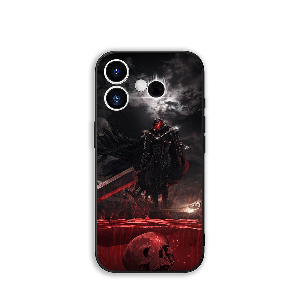 Чехол для телефона B-Berserks Постер Гатс Чехол для Apple iPhone 16 15 14 Plus 13 12 Mini 17 Pro Max + ProMax 16E Air 15+ Чехол