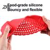 Durable Silicone Draining Tool Pot Edge Strainer, Clip-on Kitchen Colander for Pasta Vegetables, Strainer Non Slip Drainer with Drip Guard,