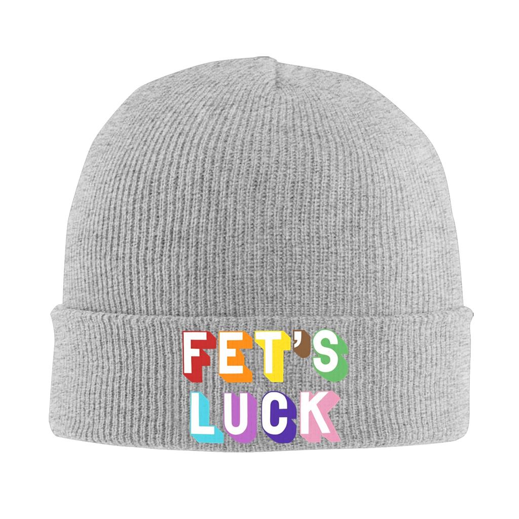 Шапка-бини Fets Luck Модные кепки Мужские Женские K-pop Шапки Зимний узор Эластичные шапки-колпаки