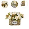 Artificial Floral Arrangement in Basket for Home And Office Centerpiece Decoration