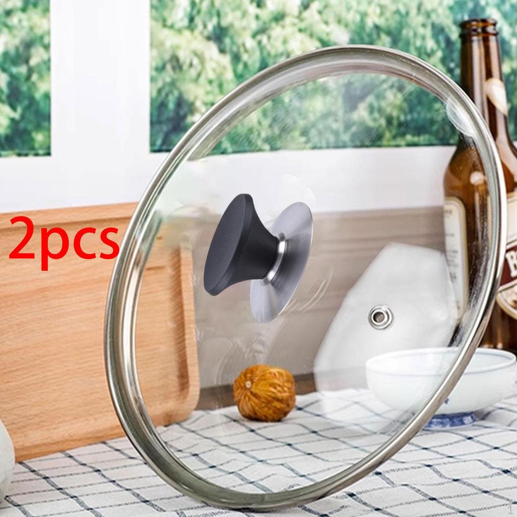 2 шт. Ручки-кнобы для крышек кастрюль, универсальные, для легкой установки, ручки-держатели, кнопка