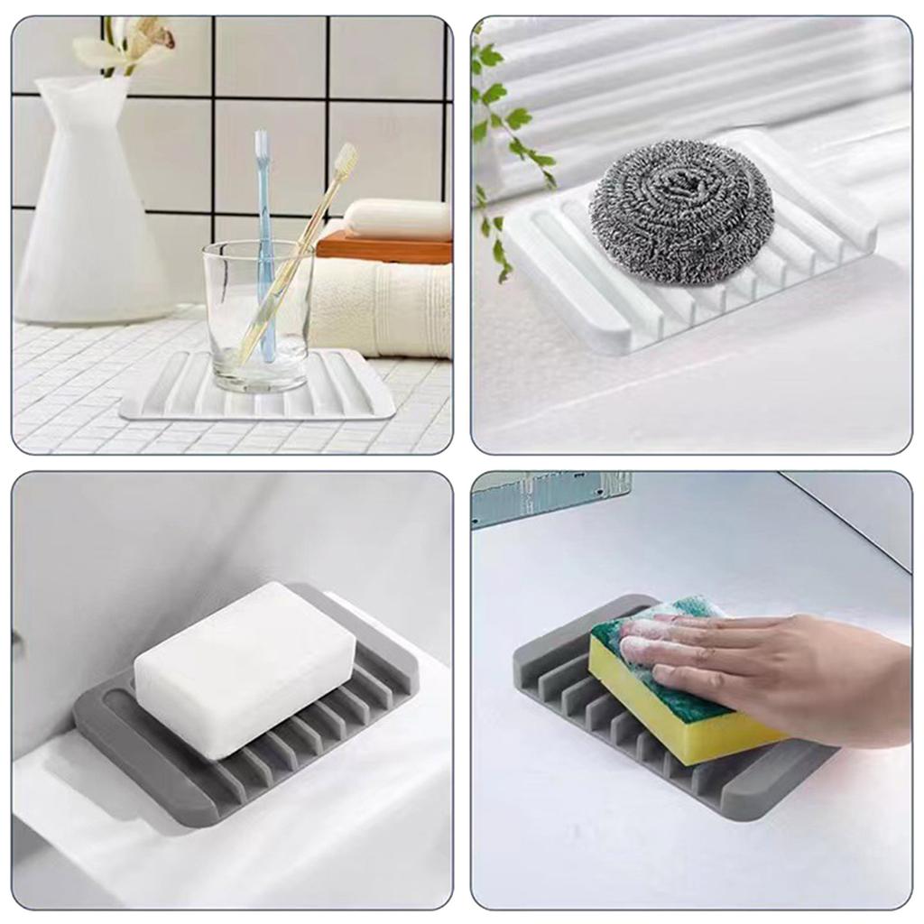 2 шт. самодренажная мыльница силиконовая мыльница мыльница для душа ванной кухни ванны губки кусковое мыло
