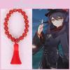 Браслет ручной работы для косплея Ху Тао с красными бусинами для фанатов Genshin Impact