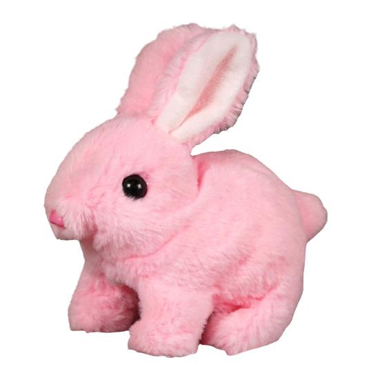 Реалистичная игрушка кролик, детский интерактивный прыгающий кролик, плюшевая игрушка, реалистичные подергивающиеся уши, сделанная вручную электрическая игрушка кролик