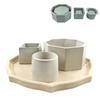 Flower Pot Silicone Mold Diy Large Concrete Cement Pot Mold Square Epoxy Resin Molds Holder  Epoxy Clay Mould