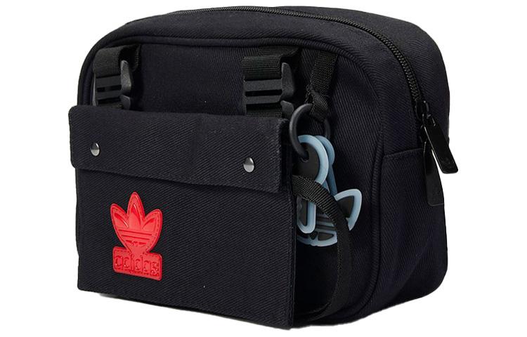 adidas Оригинальная хлопковая маленькая квадратная сумка, сумка для камеры, сумка через плечо, кросс-боди, обычная, унисекс, черная, H51009