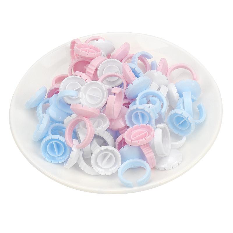 50/100Pcs Disposable Eyelash Glue Fan Cup Tattoo Pigment Eyelash Extension Tools Lash Supplies