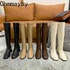 Fashion Designer Knee High Boots Women Fashion Ladies Elegant Soft Leather Long Boots Autumn Winter Women's Footwear