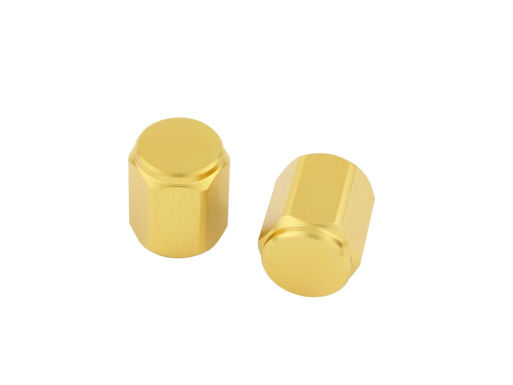 POSH FAITH Hex Air Valve Cap (Plain/2 pieces) Champagne Gold