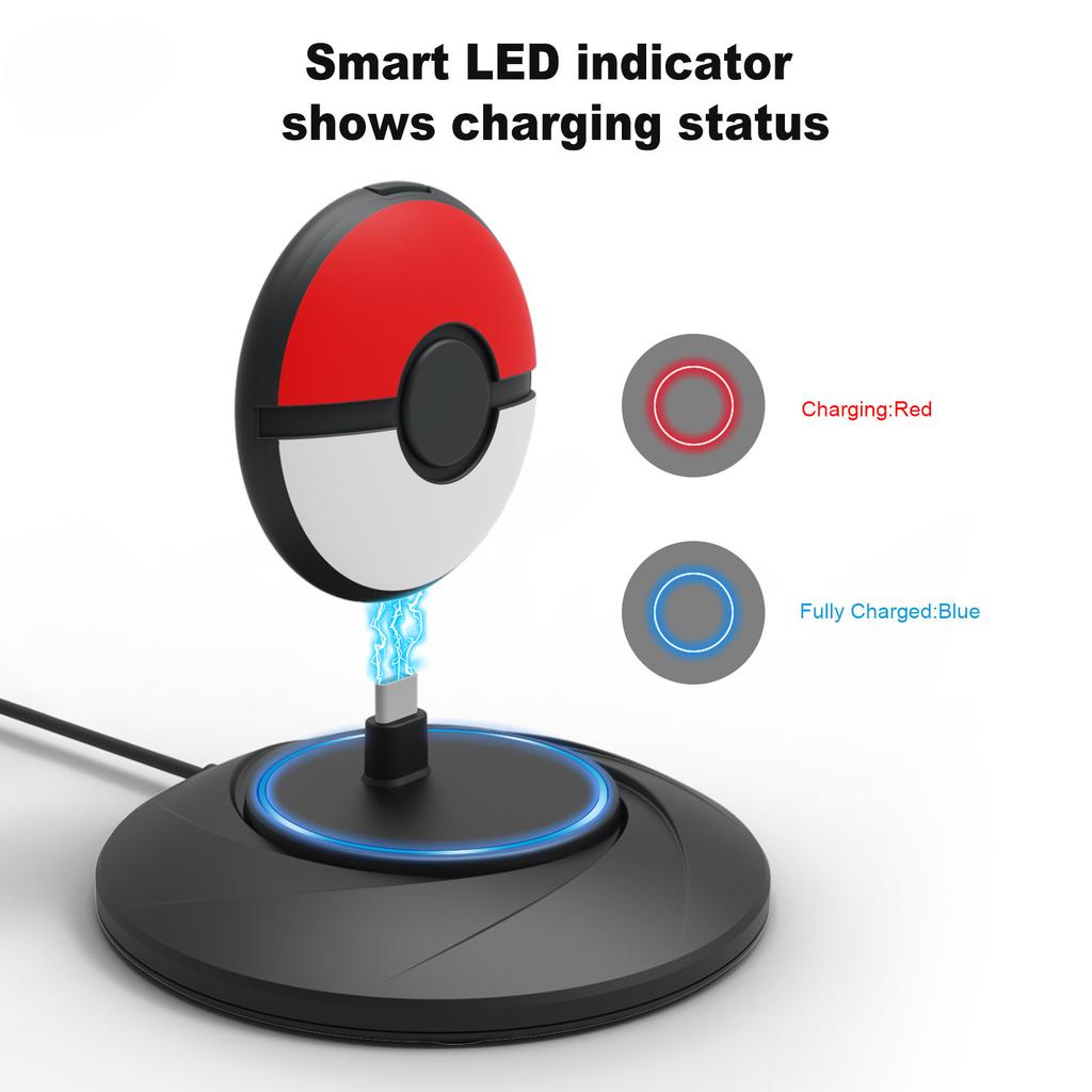 Charging Stand for New GO Plus + Pokémon Ball Accessories, Portable USB Dock Compatible with Poke-Ball & Go Plus+