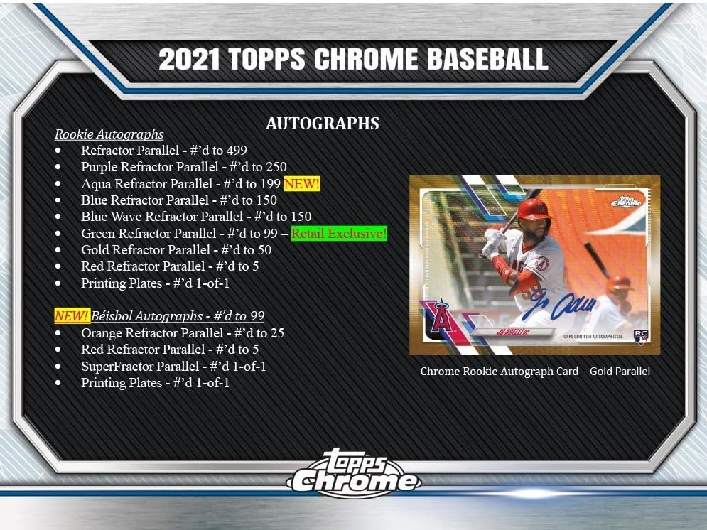 MLB 2021 Topps Chrome Бейсбольная карточка Бластер-бокс Топы Хром Бейсбол Бластер-бокс Карточки Главной бейсбольной лиги