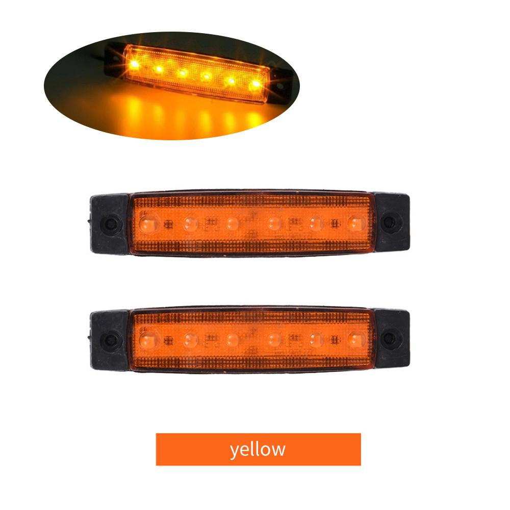 2/10 шт., универсальные 12 В/24 В, 6 светодиодных боковых габаритных фонарей для автомобиля, фонари для грузовика, прицепа, задние сигнальные лампы, автосигнальные стоп-сигналы
