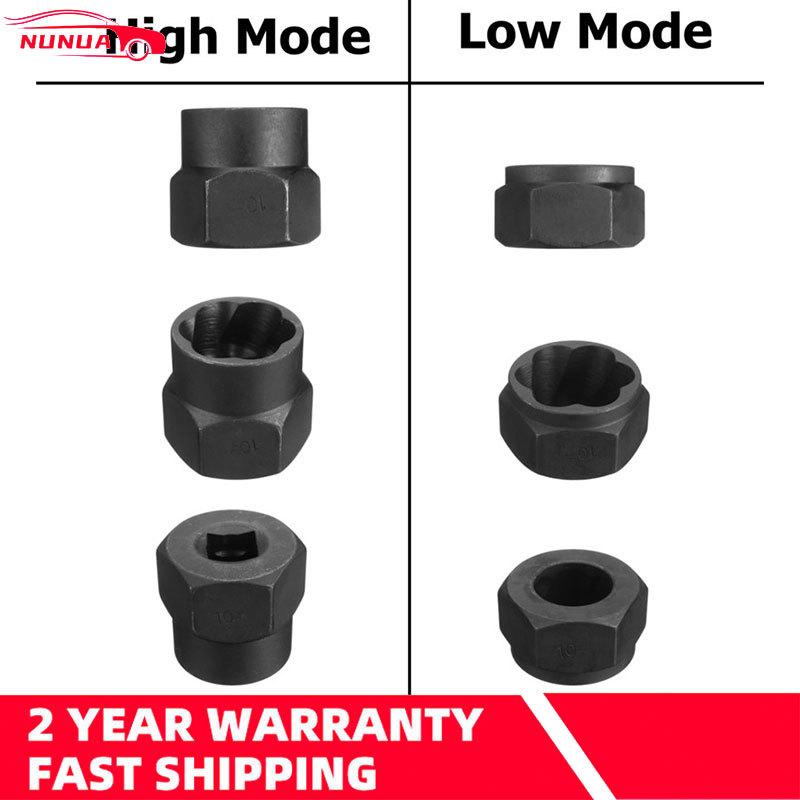 10Pcs/Set Damaged Bolts Nuts Screws Remover Extractor Removal Tools Set (9-19mm) Threading Tool Kit Black Nuts With 4 Styles