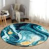Круглый ковер Художественный Абстрактный Мраморный Геометрический Пейзажный Принт Ковер Мягкий Напольный Коврик Для Гостиной Спальни Домашний Декор