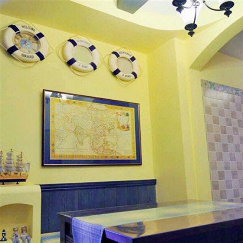 1Pc Welcome Aboard Nautical Life Lifebuoy Ring Boat Wall Hanging Home Decor