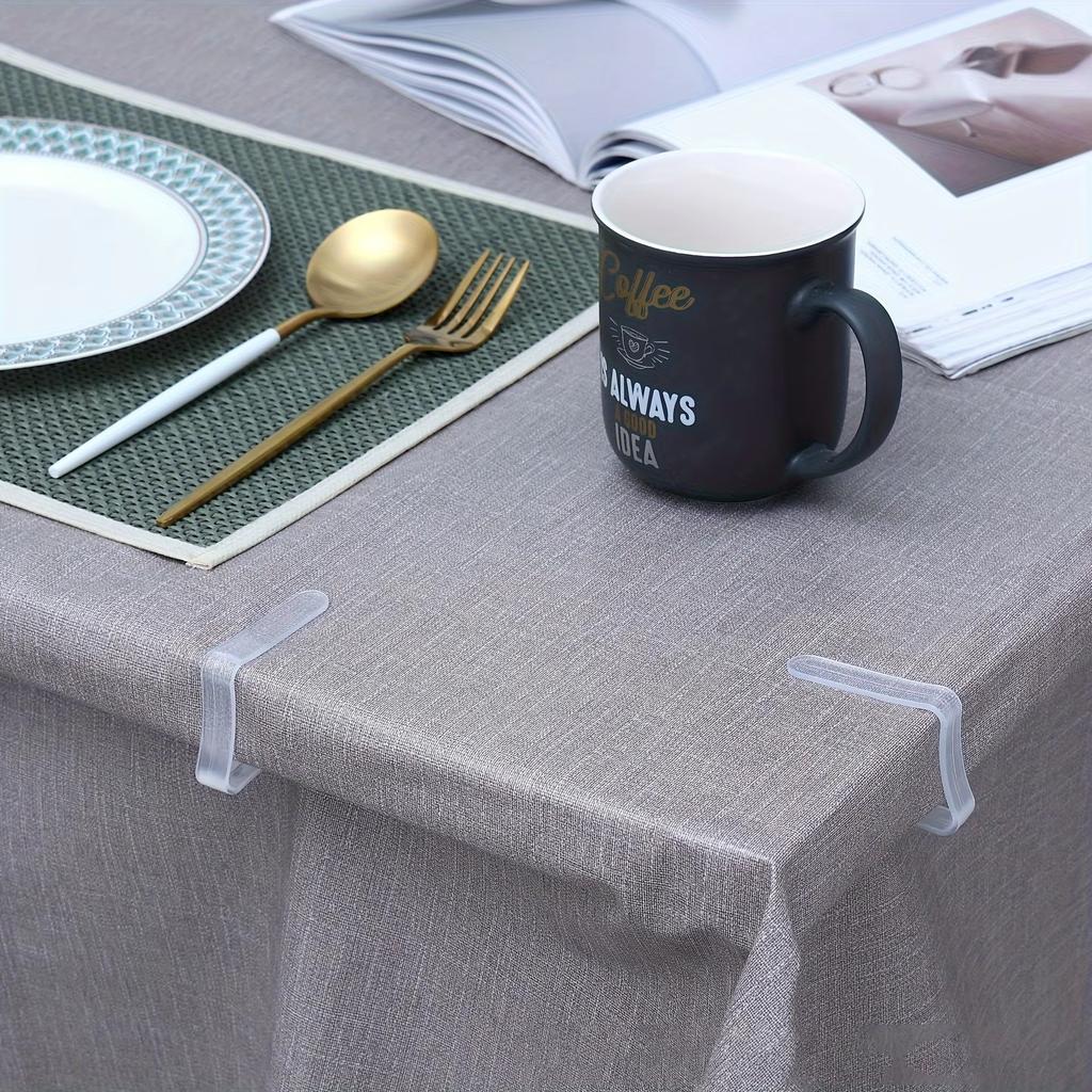 6/12/24 шт. Пластиковые зажимы для скатертей, прозрачные, высокоэластичные, ветрозащитные зажимы для скатертей для дома, улицы, пикника, вечеринки, принадлежностей