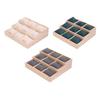 Watch Tray Three Layer Ladder, Display Box, Wood Bracelet Display Showcase 9 Grids Organizer for Shop Gifts Counter Necklaces