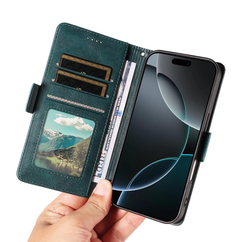 Кожаный чехол-книжка для Huawei P90 Max/Nova 12 SE 4G с боковой застежкой из искусственной коровьей кожи