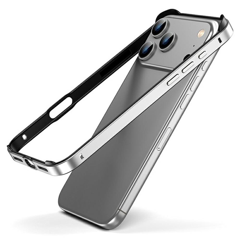 For iPhone 17 Pro Max Case Hollow Heat Dissipation Silicone Metal Bumper Phone Cover