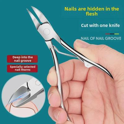 Косые щипцы Hawkbill из нержавеющей стали для педикюра: Кусачки для вросших ногтей, ножницы для удаления омертвевшей кожи и канавок под ногтем