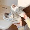 Women Non Slip Casual Shoes 2025 Spring Autumn New Fashion Lace Up Outdoor Breathable Sneakers Comfortable Low Help White Flats