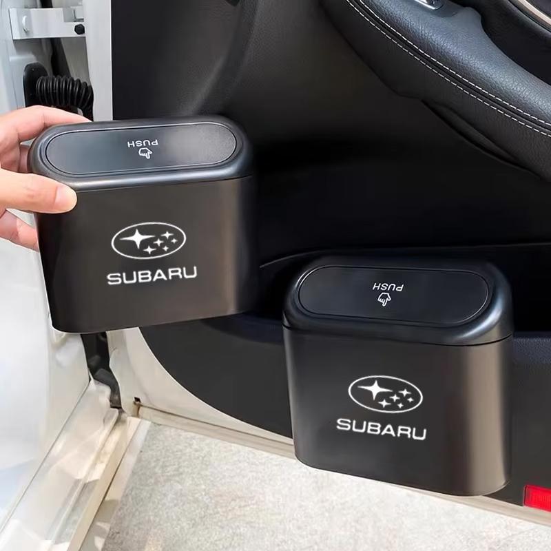 ABS 2025 Car Hanging Trash Can Garbage Storage Box For Subaru STI Forester XV Outback Legacy WRX Levorg BRZ Crosstrek Impreza