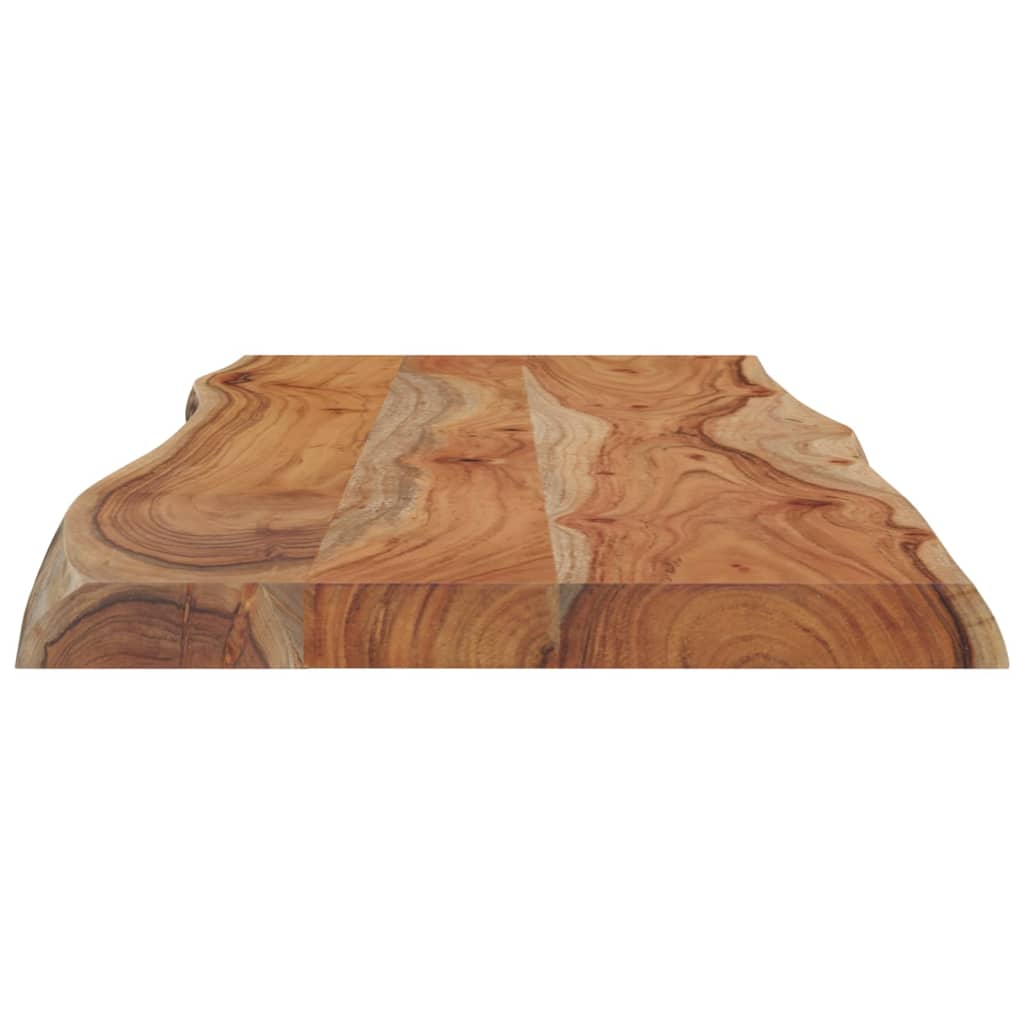 Table Top 90 x 40 x 2.5 cm Rectangular Solid Acacia Wood Live Edge