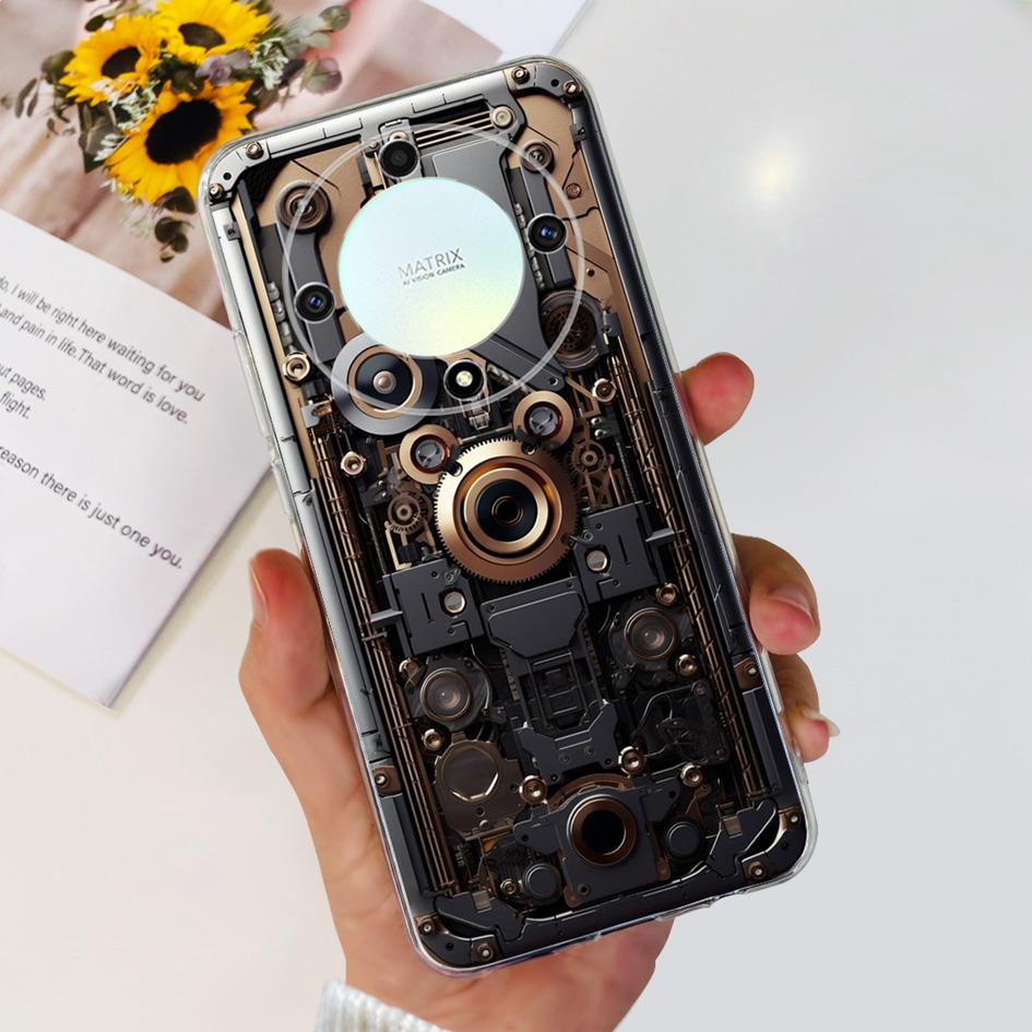 Чехол для Honor X9b 5G ALI-NX1 Популярный Цветок Мягкий Прозрачный Силиконовый TPU Чехол для Honor X9a RMO-NX1 HonorX9 ANY-NX1 Ударопрочный Funda